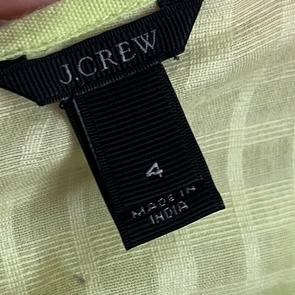 J.Crew • Bright Light Green Smocked Tank Top - Picture 2 of 4